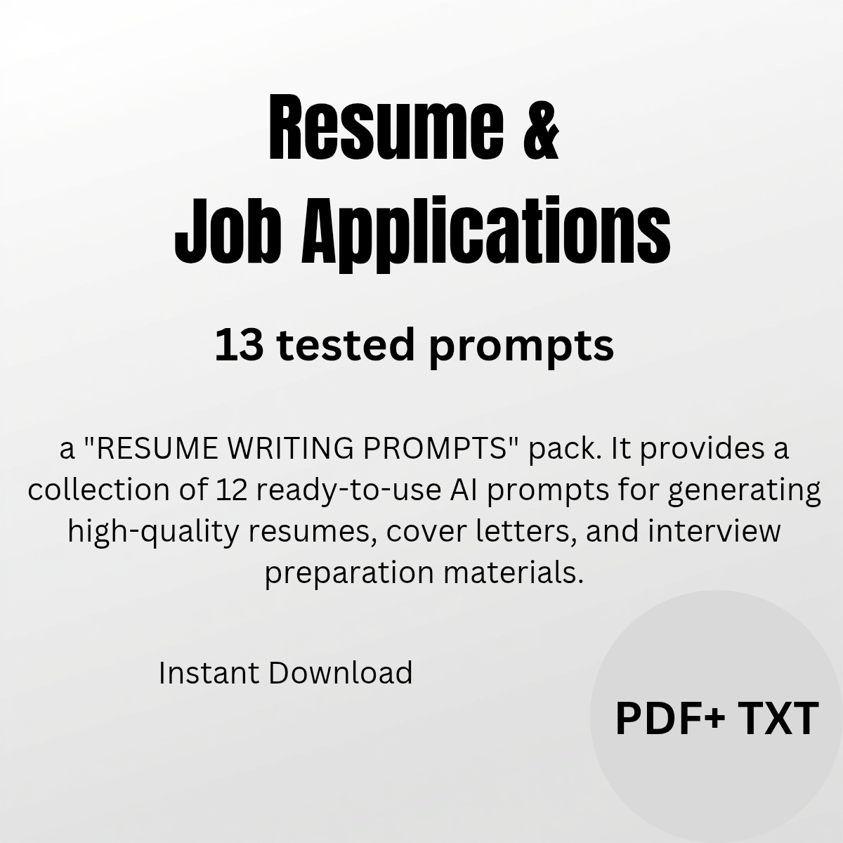 Resume & Job Applications