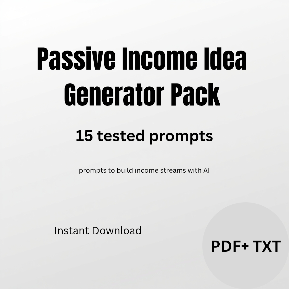 Passive Income Idea Generator Pack