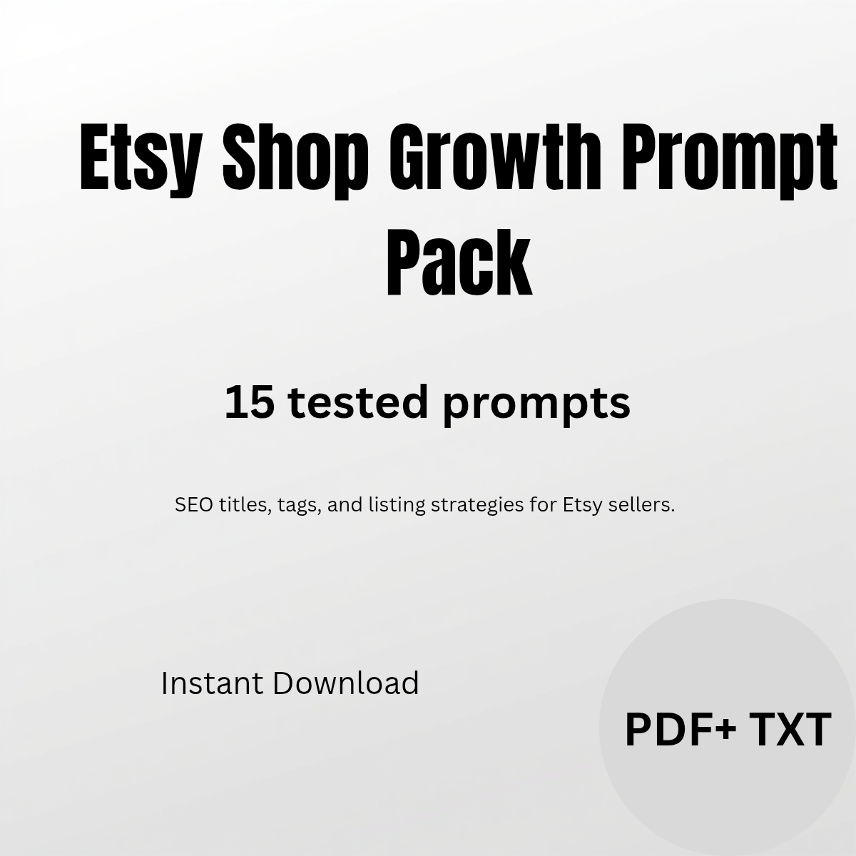 Etsy Shop Growth Prompt Pack