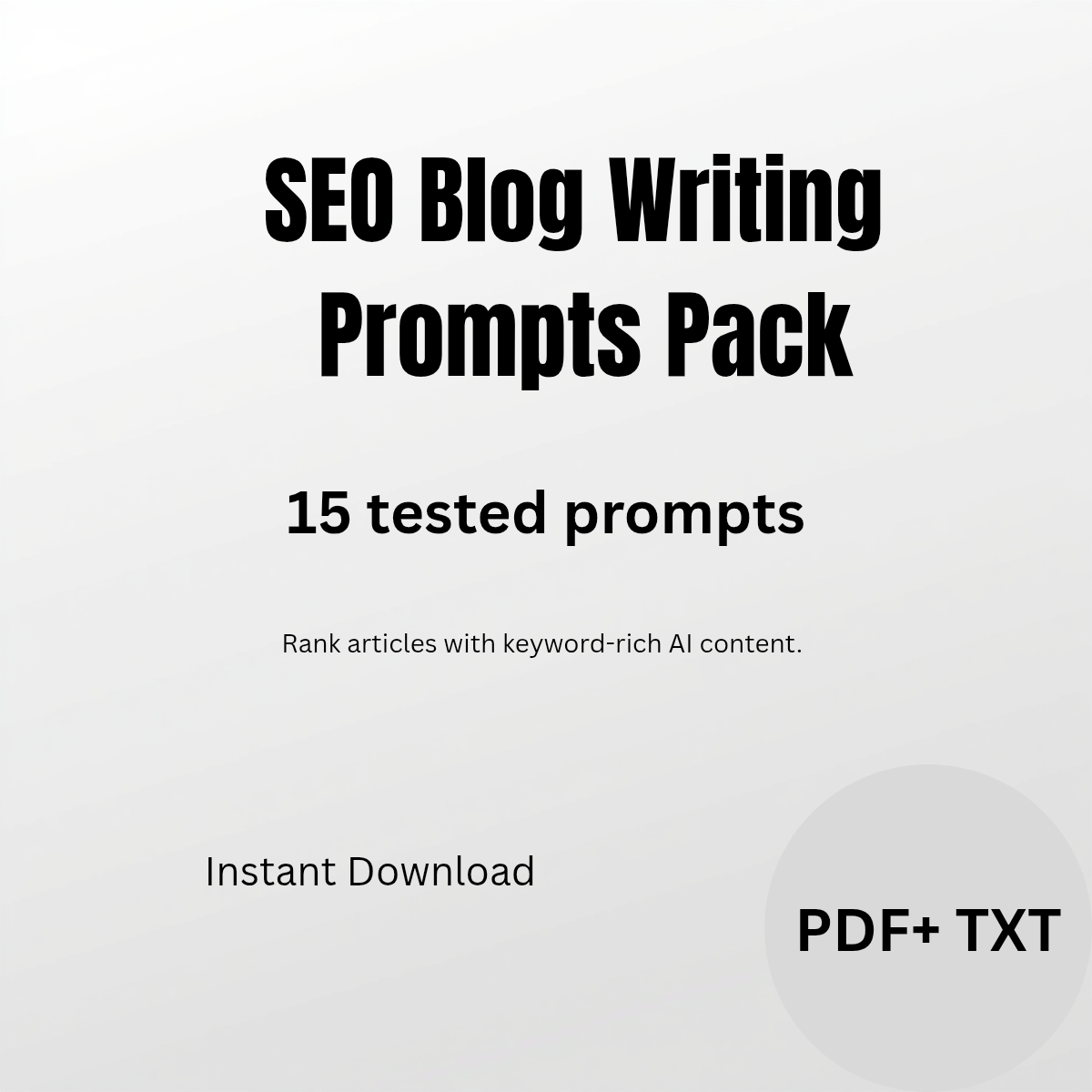 SEO Blog Writing Prompts Pack