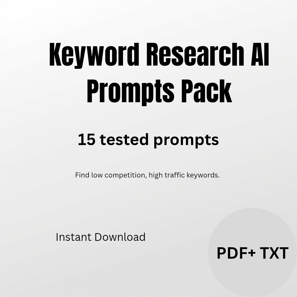 Keyword Research AI Prompts Pack