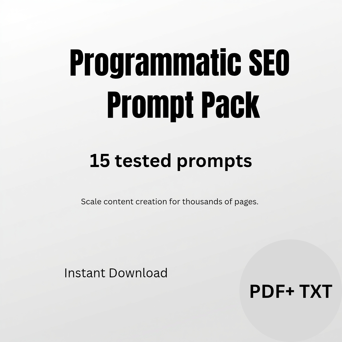 Programmatic SEO Prompt Pack